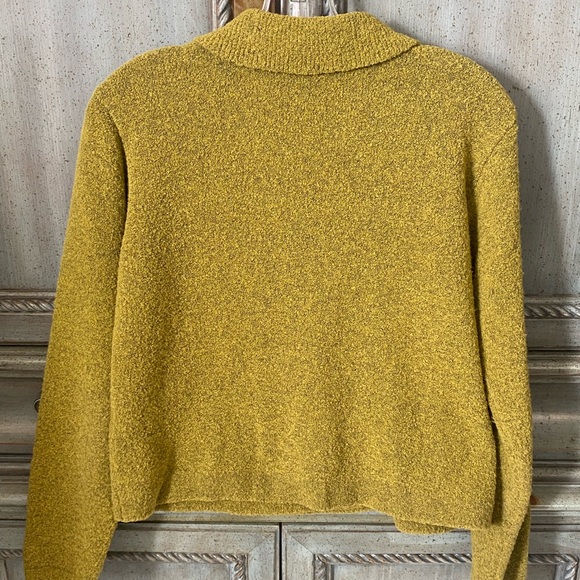 Liz Claiborne Double Breasted Mustard Sweater - Picture 4 of 11